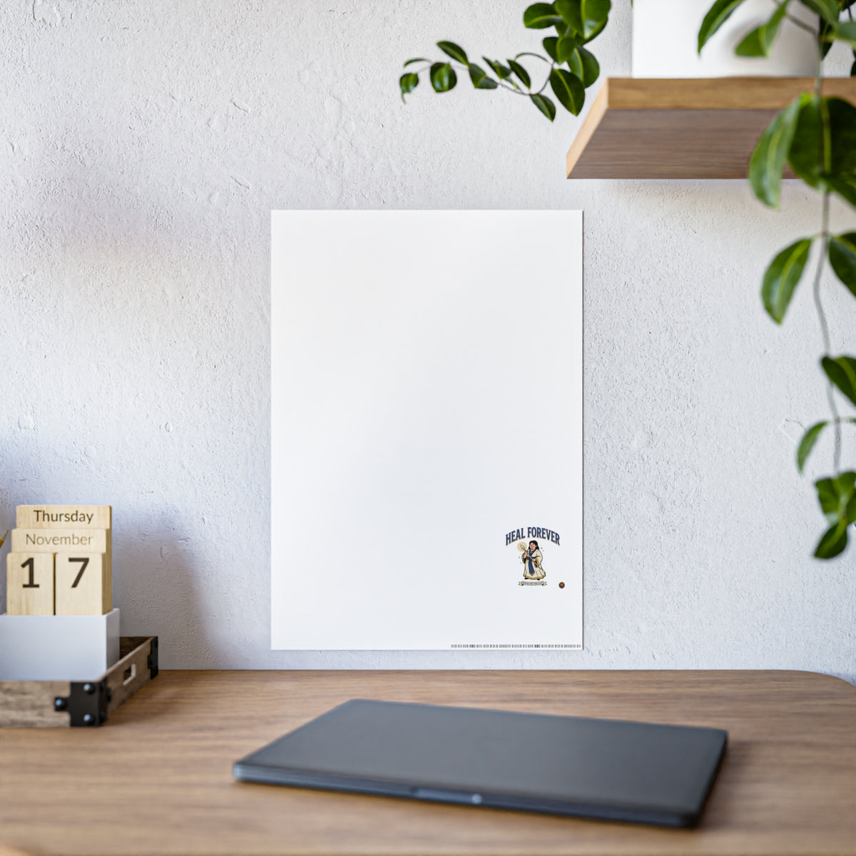 Gloss Poster — 'Heal Forever' Small Religious Art Print