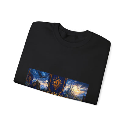 For the King Crewneck Sweatshirt – Medieval Fantasy Gaming Design
