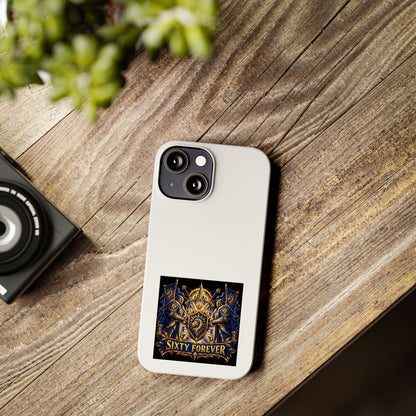 Slim Phone Case — "Sixty Forever" Shield Knight Graphic