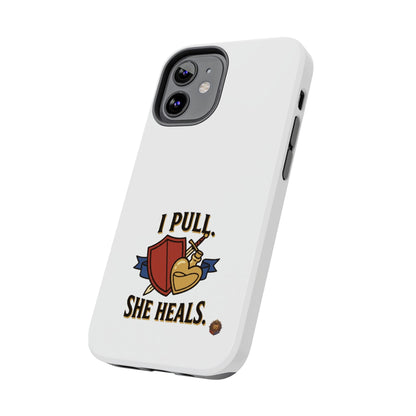Phone Case — "I Pull, She Heals" RPG Couple Gaming Protective Case