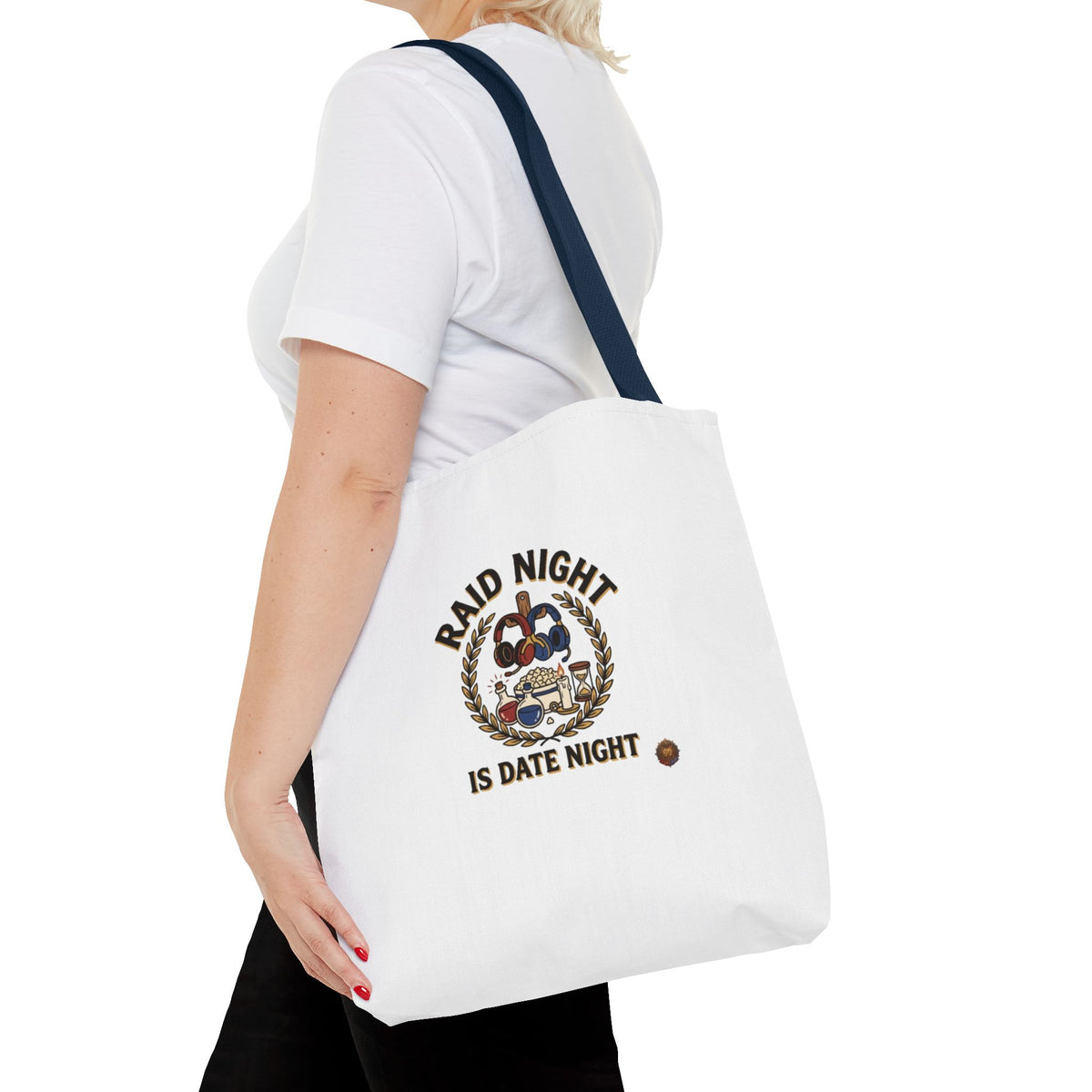 Raid Night Is Date Night Tote Bag — Military Police Themed Canvas Tote