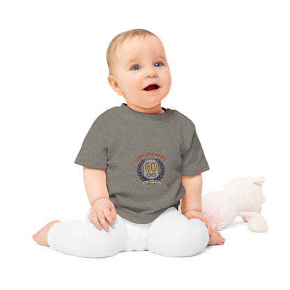 60th Birthday Baby T-Shirt — "Level 60 Forever" Retro Gamer Celebration Tee
