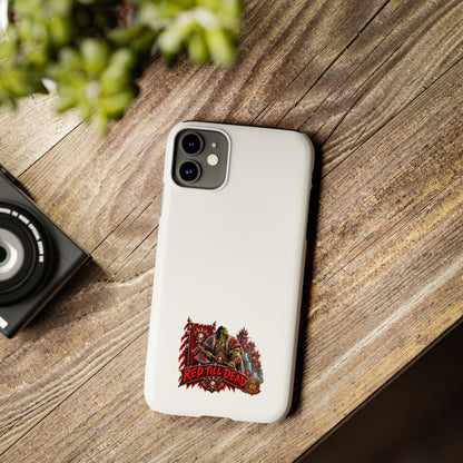 Slim Phone Case — “Red Till Dead” Vintage Horror Graphic