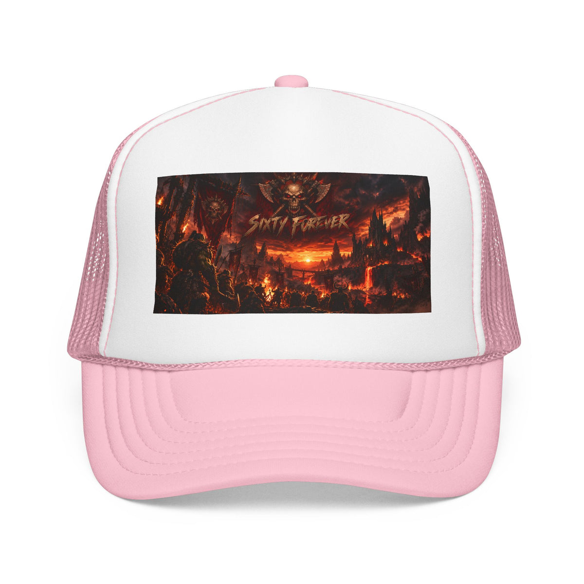 Foam Trucker Hat — Dark Fantasy 'Satanic' Apocalypse Graphic Cap