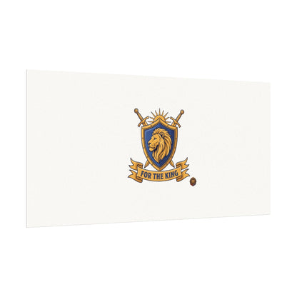 Lion Crest Watercolor Poster — 'Bow to the King' Matte Art Print