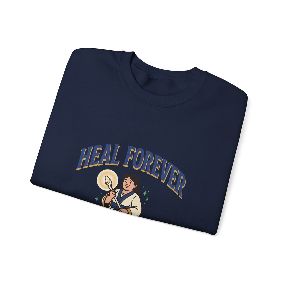 Heal Forever Sweatshirt — Vintage Saint Illustration Crewneck
