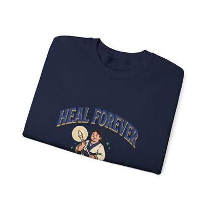 Heal Forever Sweatshirt — Vintage Saint Illustration Crewneck