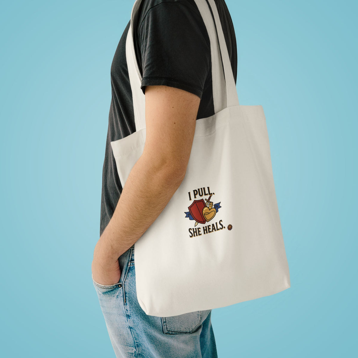 Tote Bag — "I Put a Spell on the Ham" Thanksgiving Witchy Harvest Cotton Tote