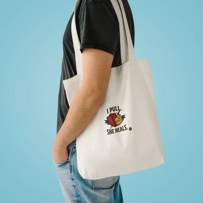 Tote Bag — "I Put a Spell on the Ham" Thanksgiving Witchy Harvest Cotton Tote