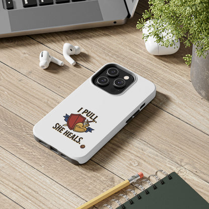 Phone Case — "I Pull, She Heals" RPG Couple Gaming Protective Case