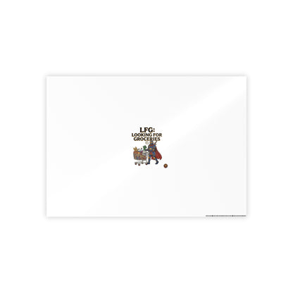 Gloss Poster — "LFG: Looking for Groceries" Humorous Grocery Cart Art Print