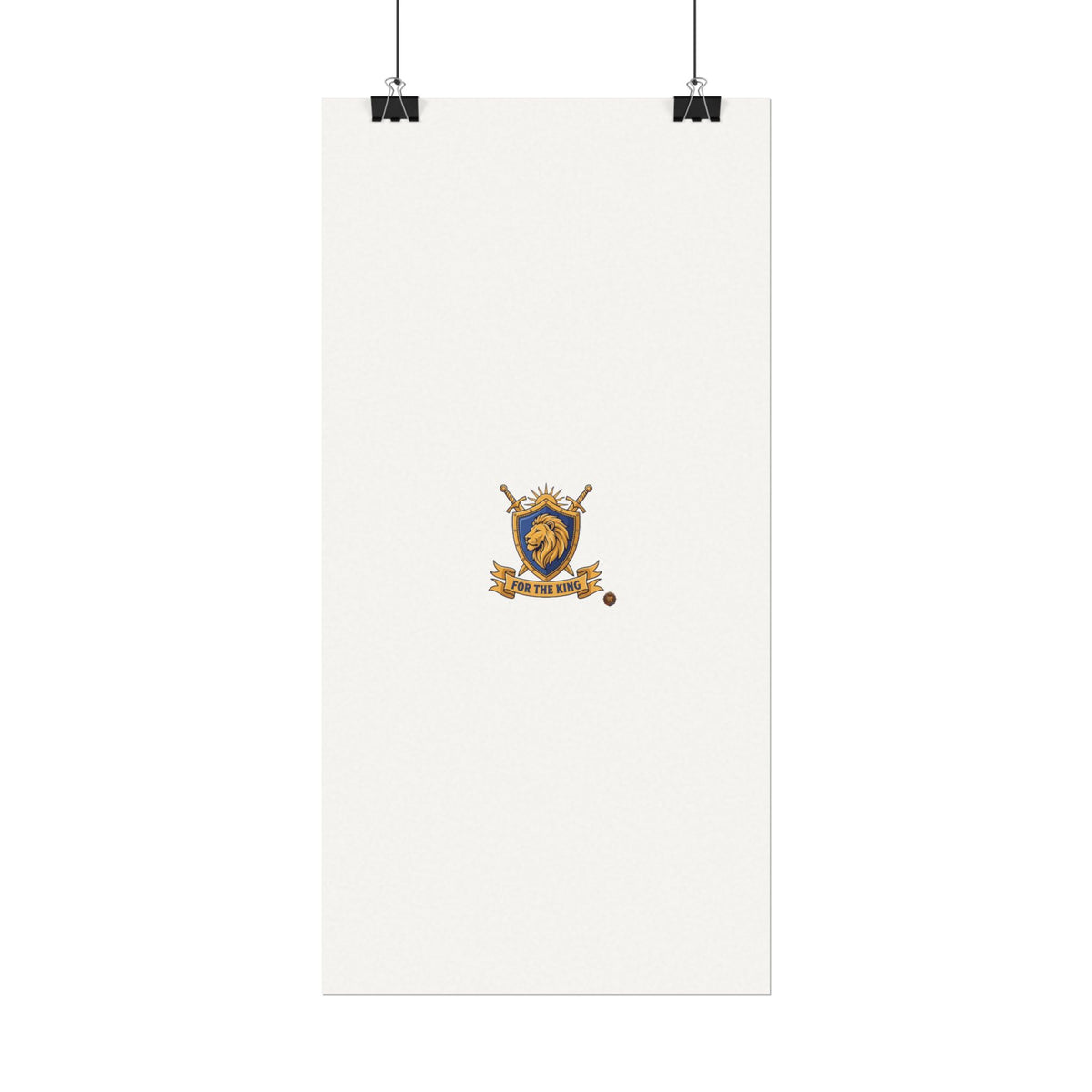 Lion Crest Watercolor Poster — 'Bow to the King' Matte Art Print