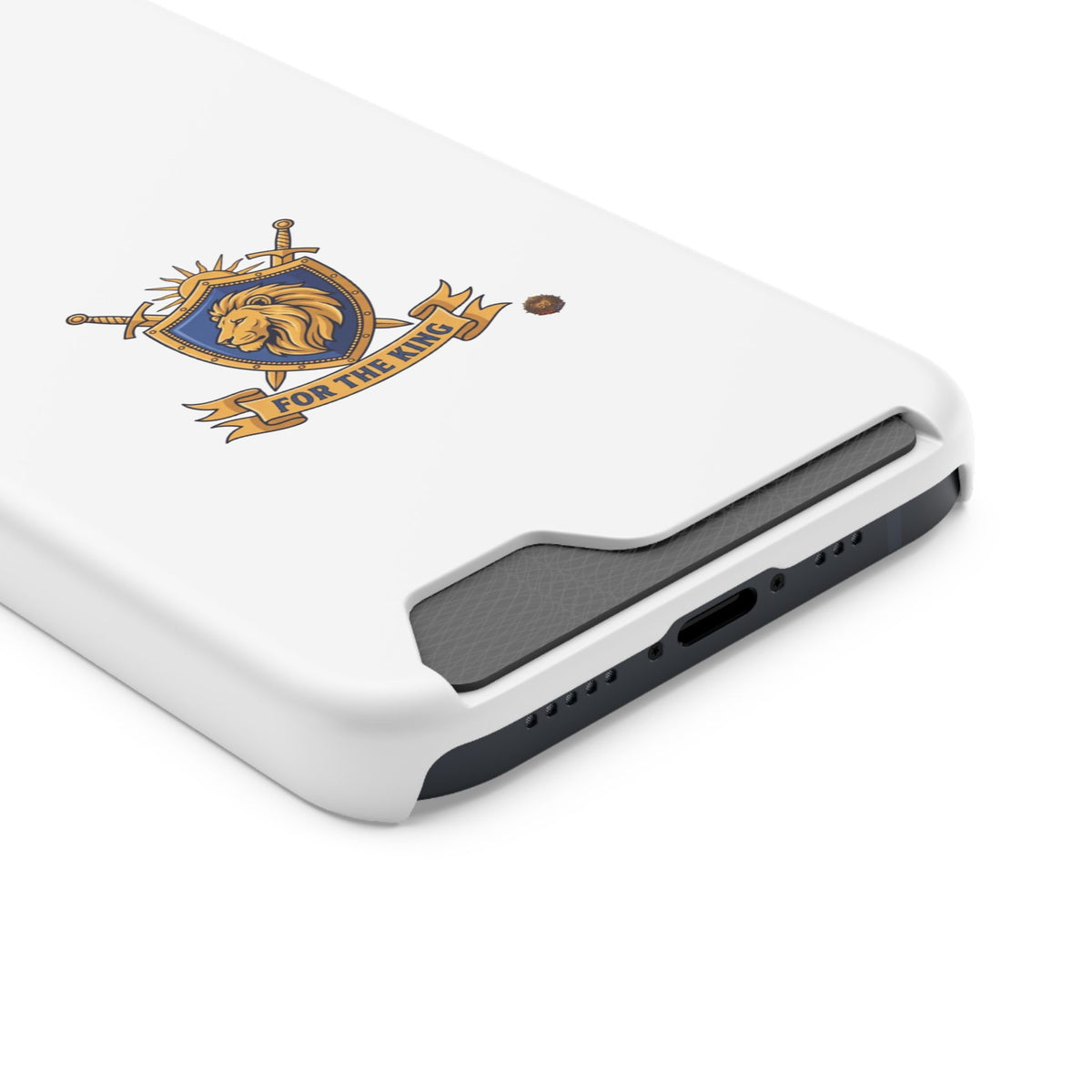 Lion Crest Phone Card Case — 'For The King' Slim Wallet Phone Case