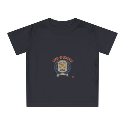 60th Birthday Baby T-Shirt — "Level 60 Forever" Retro Gamer Celebration Tee