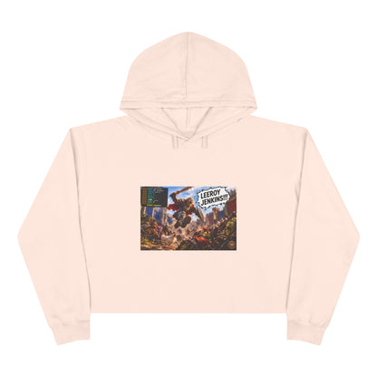 Crop Hoodie — 'Leeroy Jenkins!' Gaming Meme Cropped Hoodie