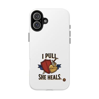 Phone Case — "I Pull, She Heals" RPG Couple Gaming Protective Case