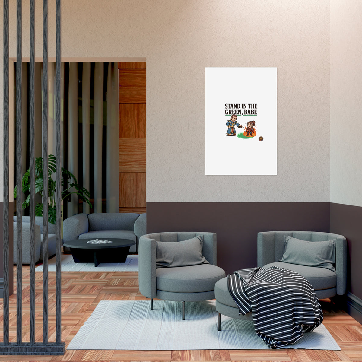 Stand in the Green, Babe Poster — Funny Gamer Spellcasting Art Print