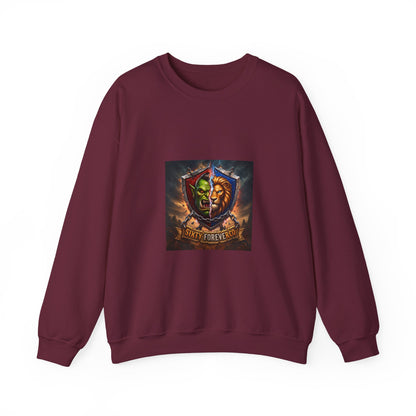 Fantasy Crest Crewneck Sweatshirt — "Forever" Shield Graphic