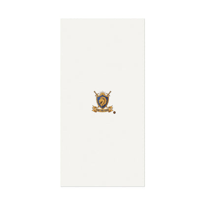 Lion Crest Watercolor Poster — 'Bow to the King' Matte Art Print