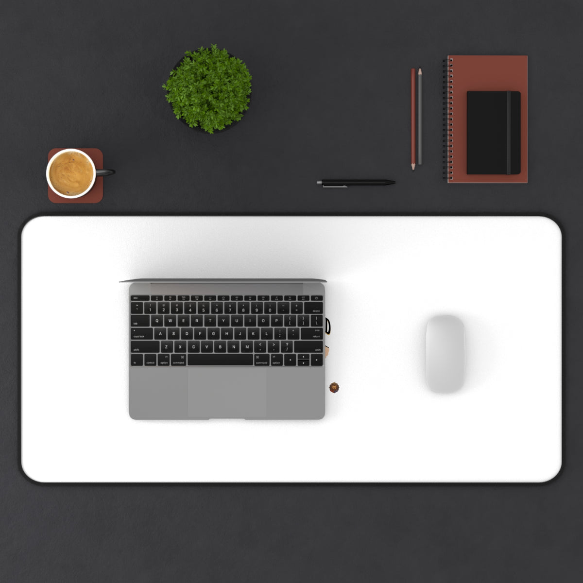 Desk Mat — 'Need Before Greed' Gaming/Work Desk Mat (Minimal White Design)