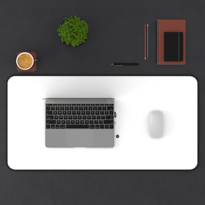 Desk Mat — 'Need Before Greed' Gaming/Work Desk Mat (Minimal White Design)