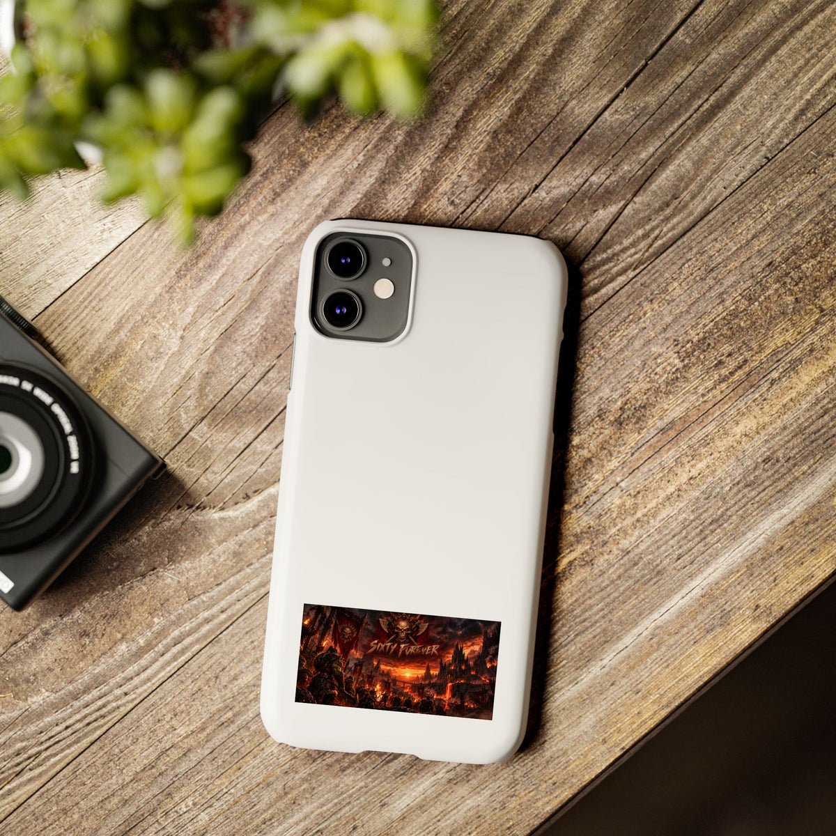 Slim Phone Case — Dark Fantasy Cityscape "Soft Panic" Design