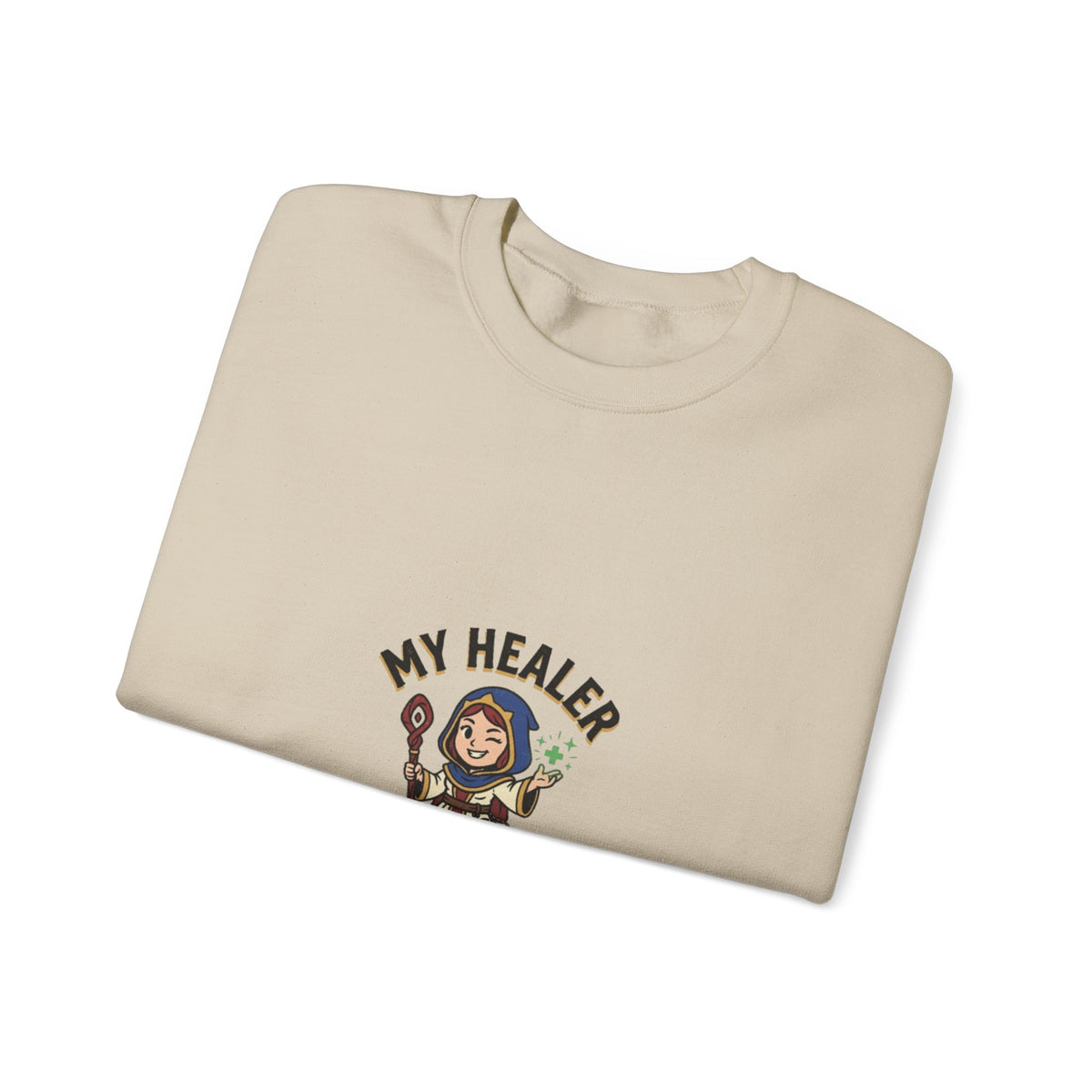 My Healer Is My Wife Sweatshirt — Cute RPG Medic Wife Crewneck