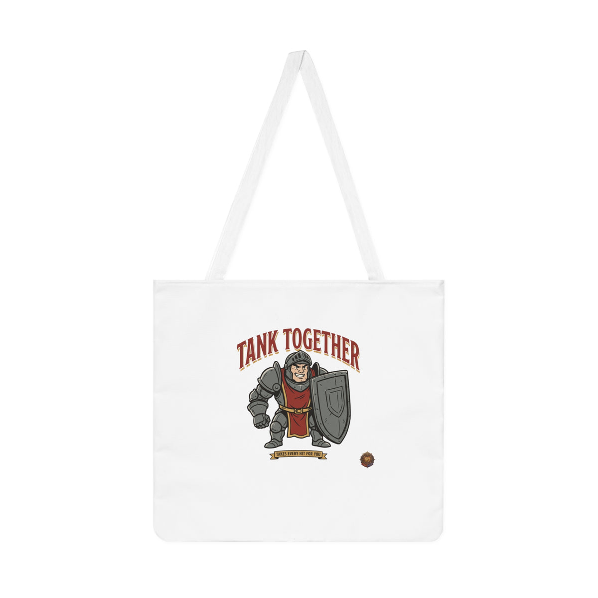 Tank Together Tote Bag – Funny RPG Tank Character Shield Design