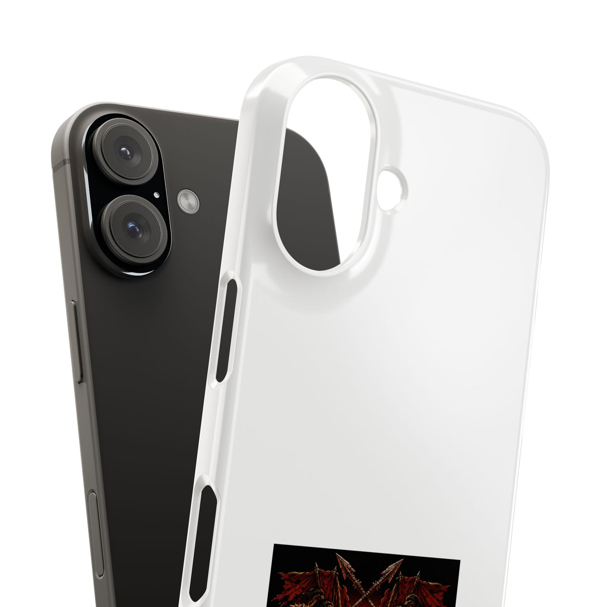 Slim Phone Case — 'Sixty Forever' Gothic Skull & Wings Design