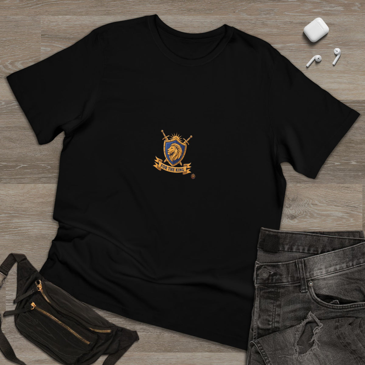 Lion Crest T-Shirt — Medieval Heraldry Emblem Tee