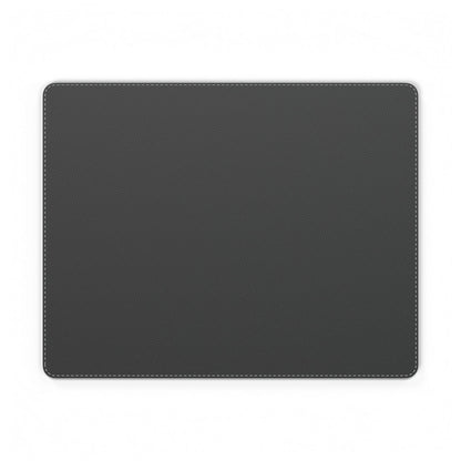 PU Leather Mouse Mat — "Need Before Greed" Desk Mousepad, Rustic Treasure Chest Design