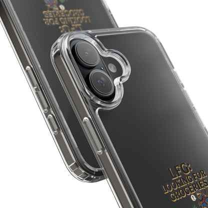 Clear Phone Case — “LFG: Looking For Groceries” Grocery Shopper Design