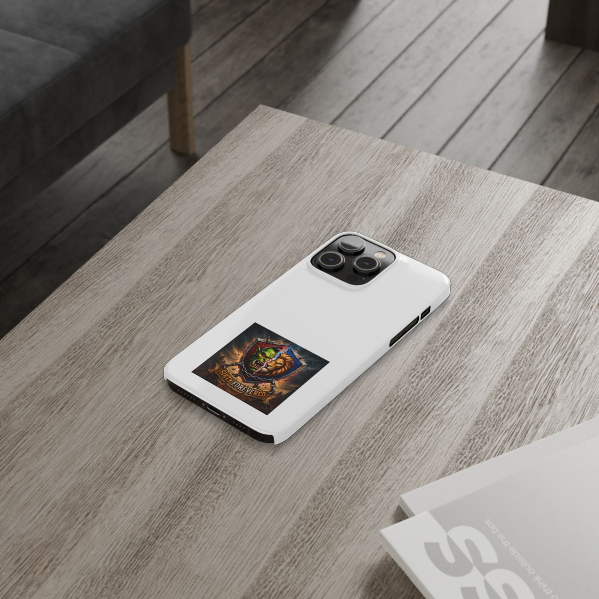 Slim Phone Case — Fantasy Shield Orc & Lion Crest "Sixty Forever"