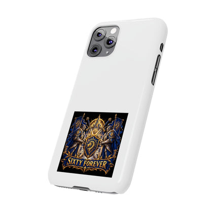 Slim Phone Case — "Sixty Forever" Shield Knight Graphic