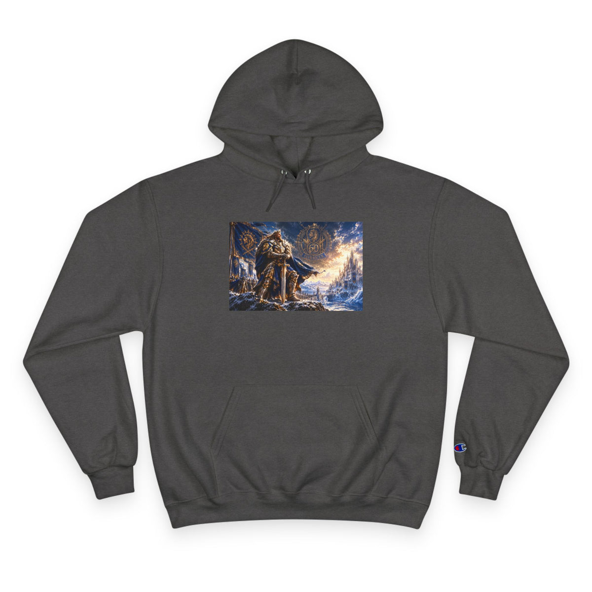 Viking Warrior Winter Hoodie – Norse Longship Battle Graphic