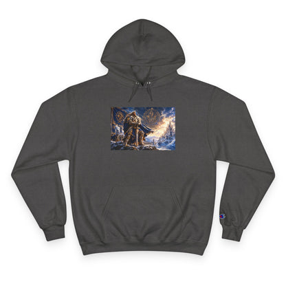 Viking Warrior Winter Hoodie – Norse Longship Battle Graphic