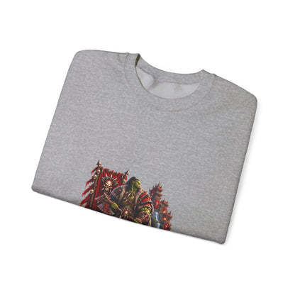 Red Till Dead Graphic Sweatshirt — Gothic Skeleton Horror Crewneck