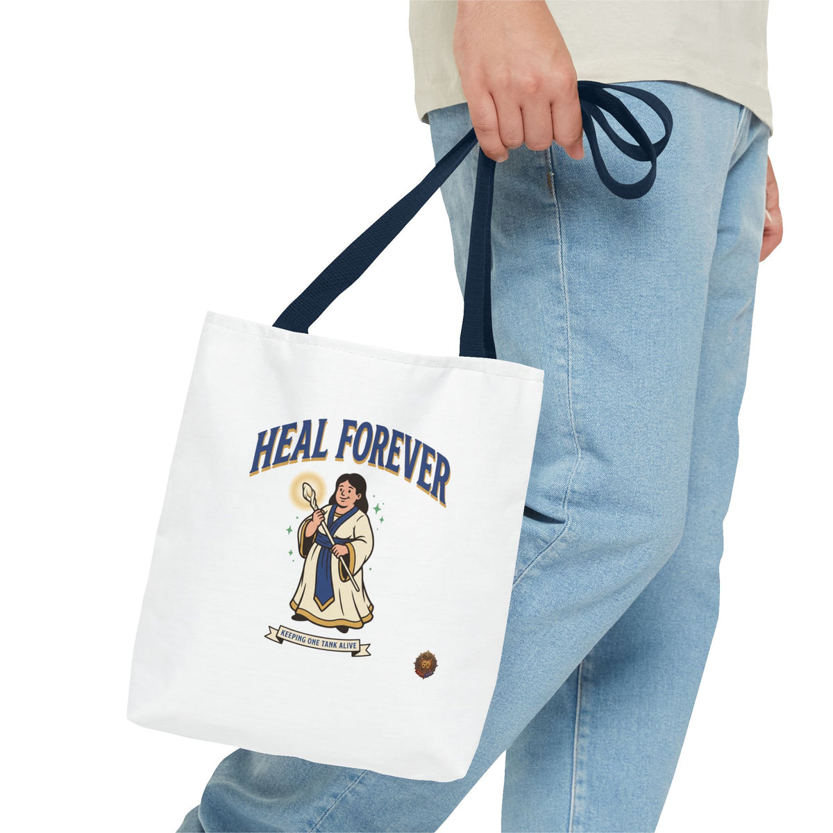Heal Forever Tote Bag — Cute Cleric RPG Healing Illustration Tote