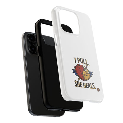 Phone Case — "I Pull, She Heals" RPG Couple Gaming Protective Case
