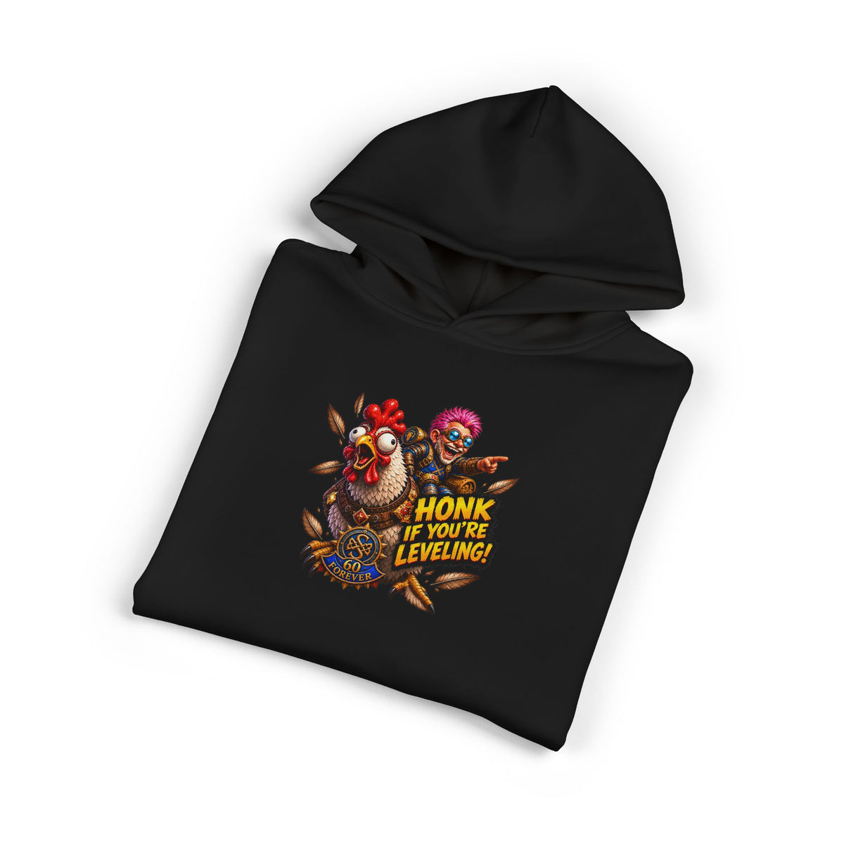 Honk If You’re Leveling Hoodie — Gamer Clown Retro Graphic Hoodie