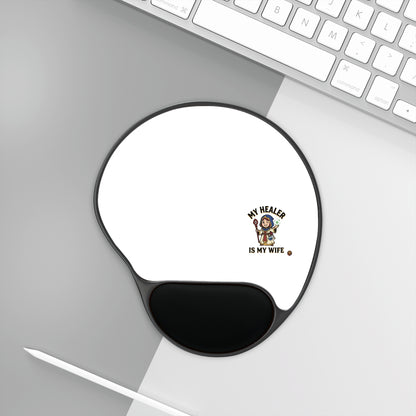 Mouse Pad — "My Healer Is My Wife" Ergonomic Wrist Rest Mousepad for Nurses & Caregivers