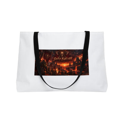Weekender Tote Bag — Rustic Campfire 'Soulmates' Graphic Travel Tote