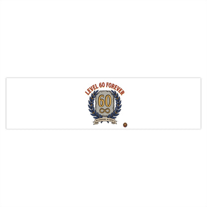 60th Birthday Bumper Sticker — "Level 60 Forever" Retro Crest