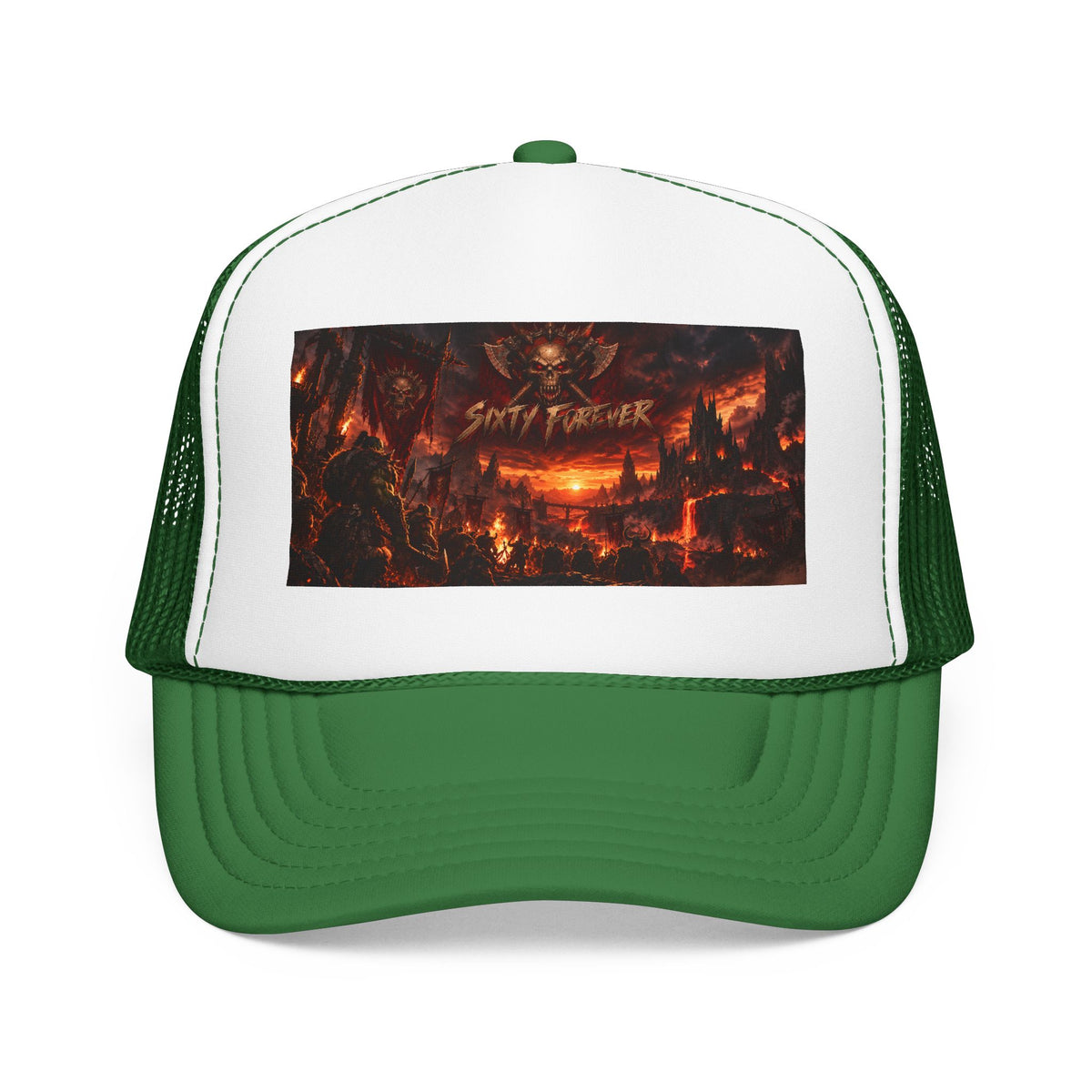 Foam Trucker Hat — Dark Fantasy 'Satanic' Apocalypse Graphic Cap