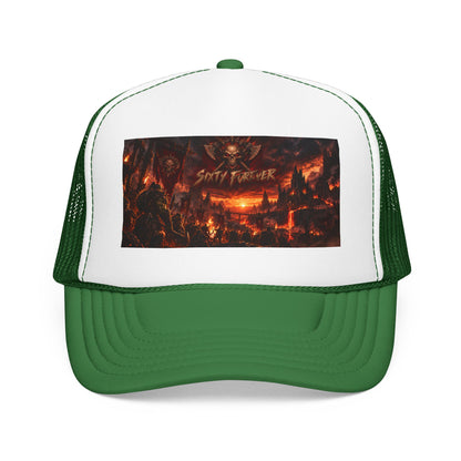 Foam Trucker Hat — Dark Fantasy 'Satanic' Apocalypse Graphic Cap