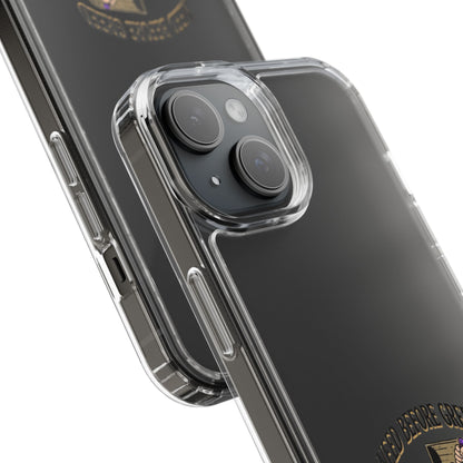 Clear Phone Case — "Need Before Greed" Treasure Chest Design