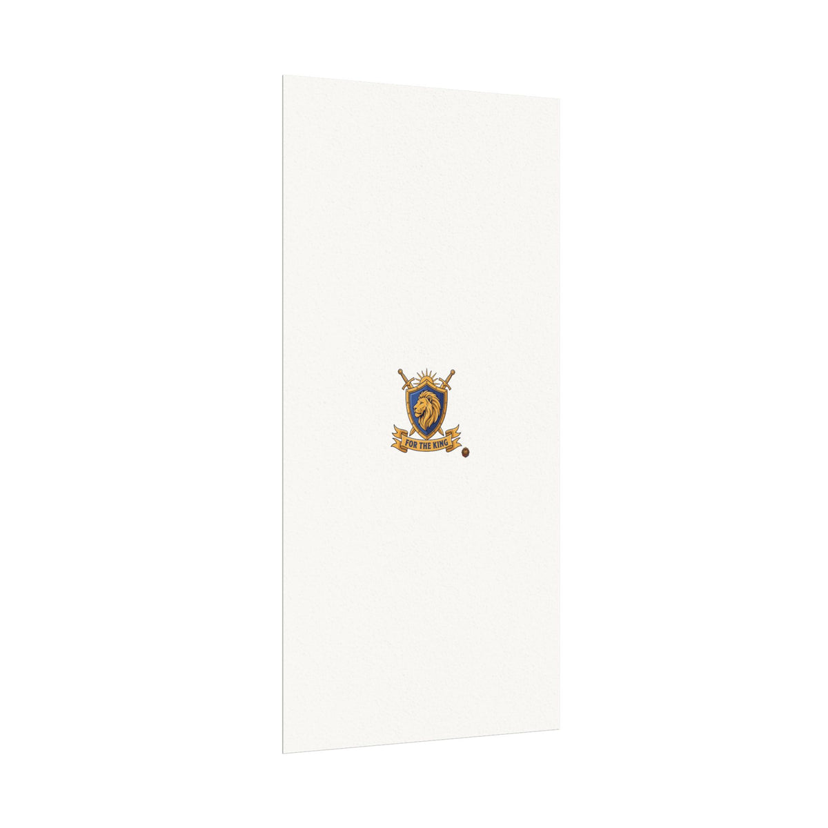 Lion Crest Watercolor Poster — 'Bow to the King' Matte Art Print