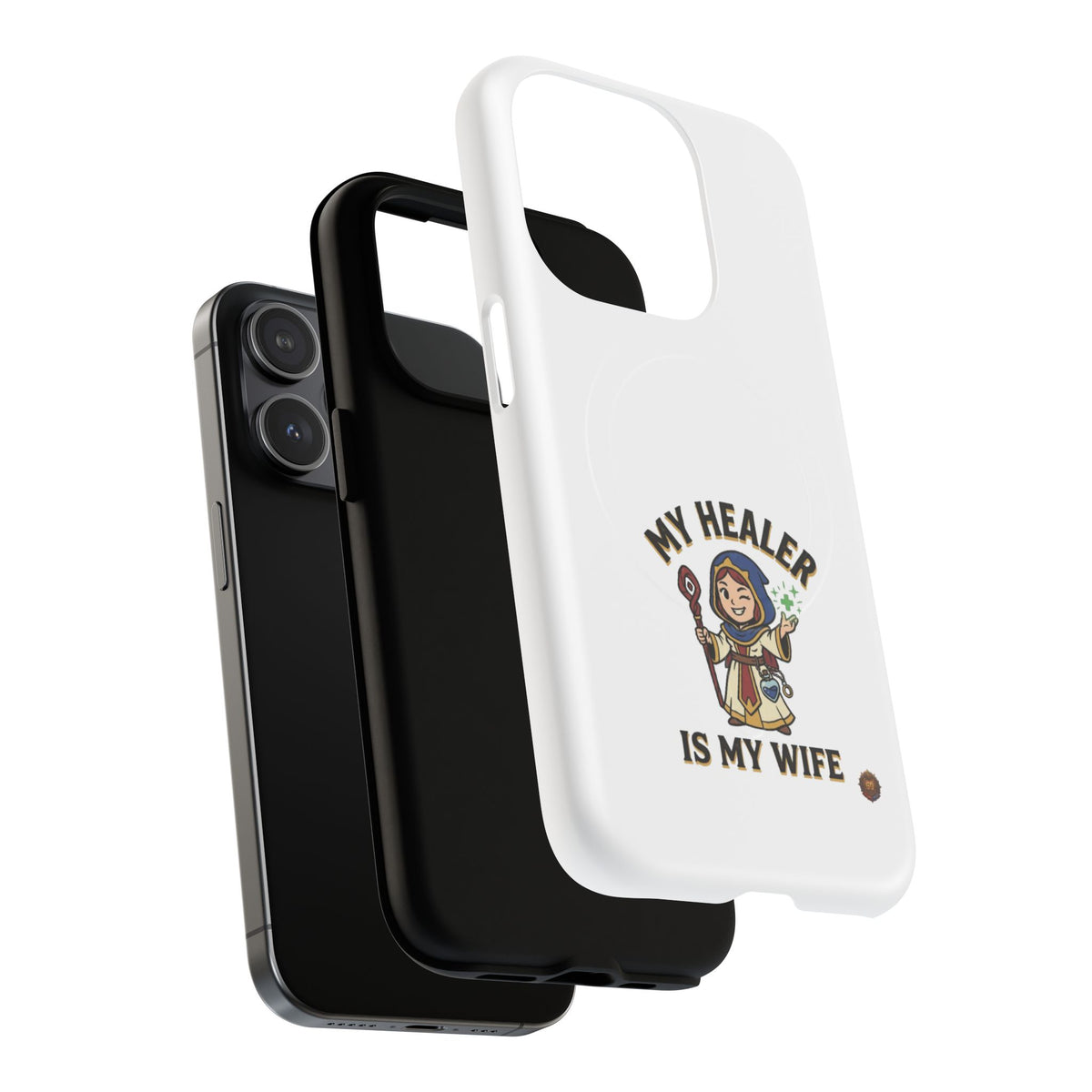 Phone Case — “My Healer Is My Wife” Cute RPG Healer Design, Tough Magnetic Protective Case