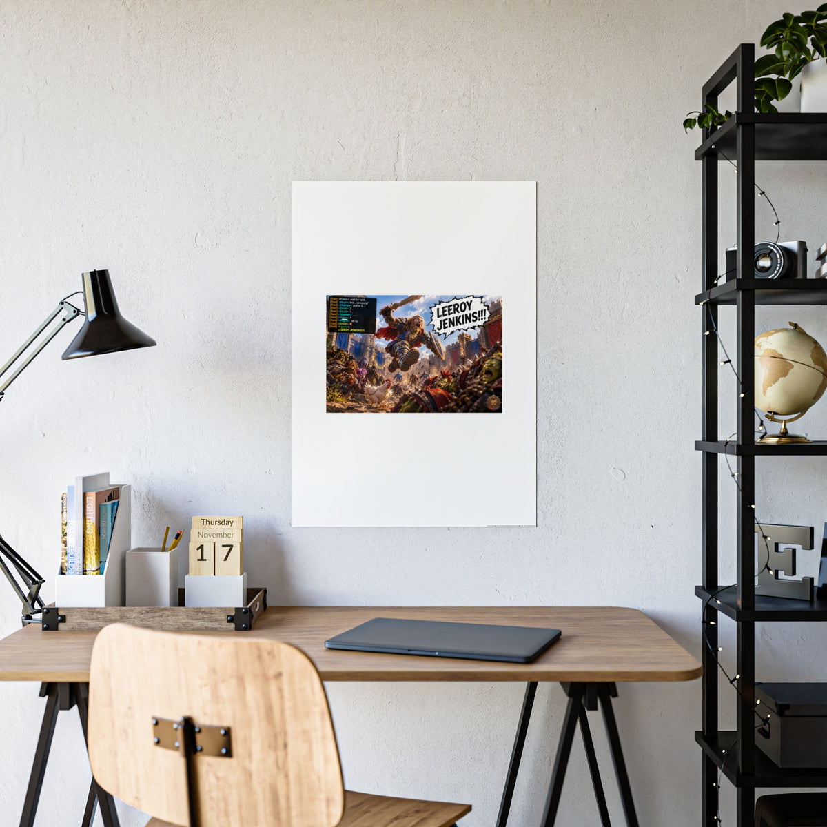 Gloss Poster — 'Leeroy Jenkins' Fantasy Gaming Print