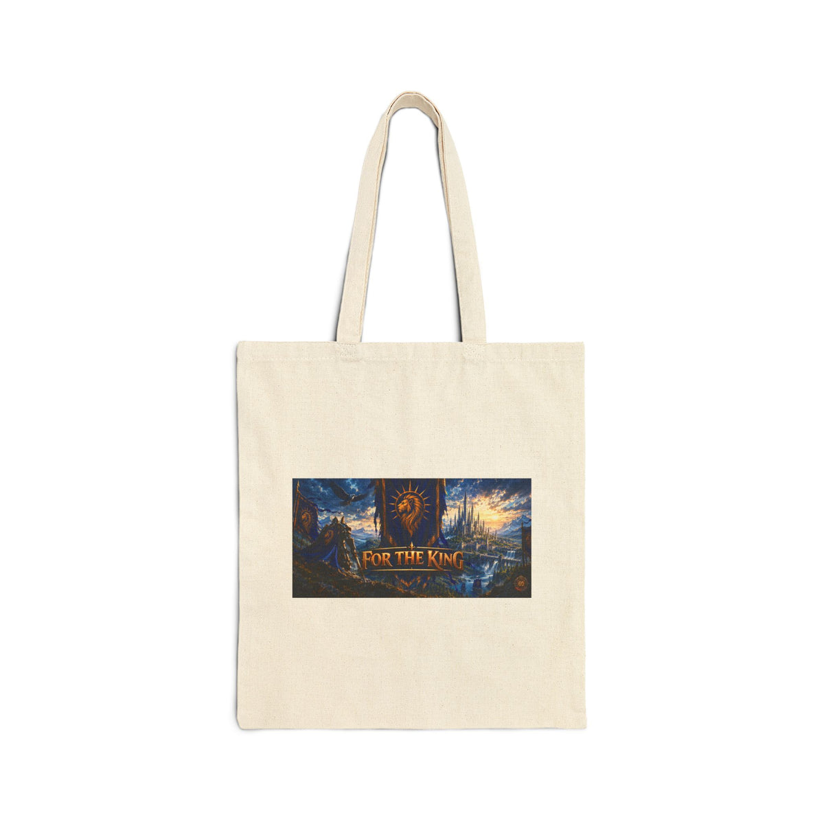 For The King Fantasy Tote Bag - Cotton Canvas Book Lover Grocery Shopper